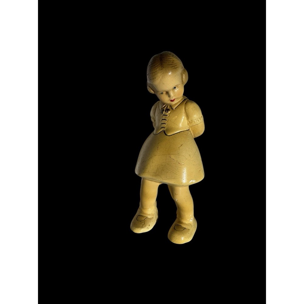 Vintage German Coventry Ware Girl Chalkware Figurine/Statue 8" Tall